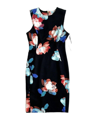 Calvin Klein - Vestido justo sem mangas com estampa floral