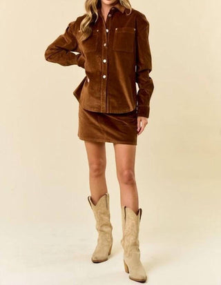 Finch La - CORDUROY MINI SKIRT