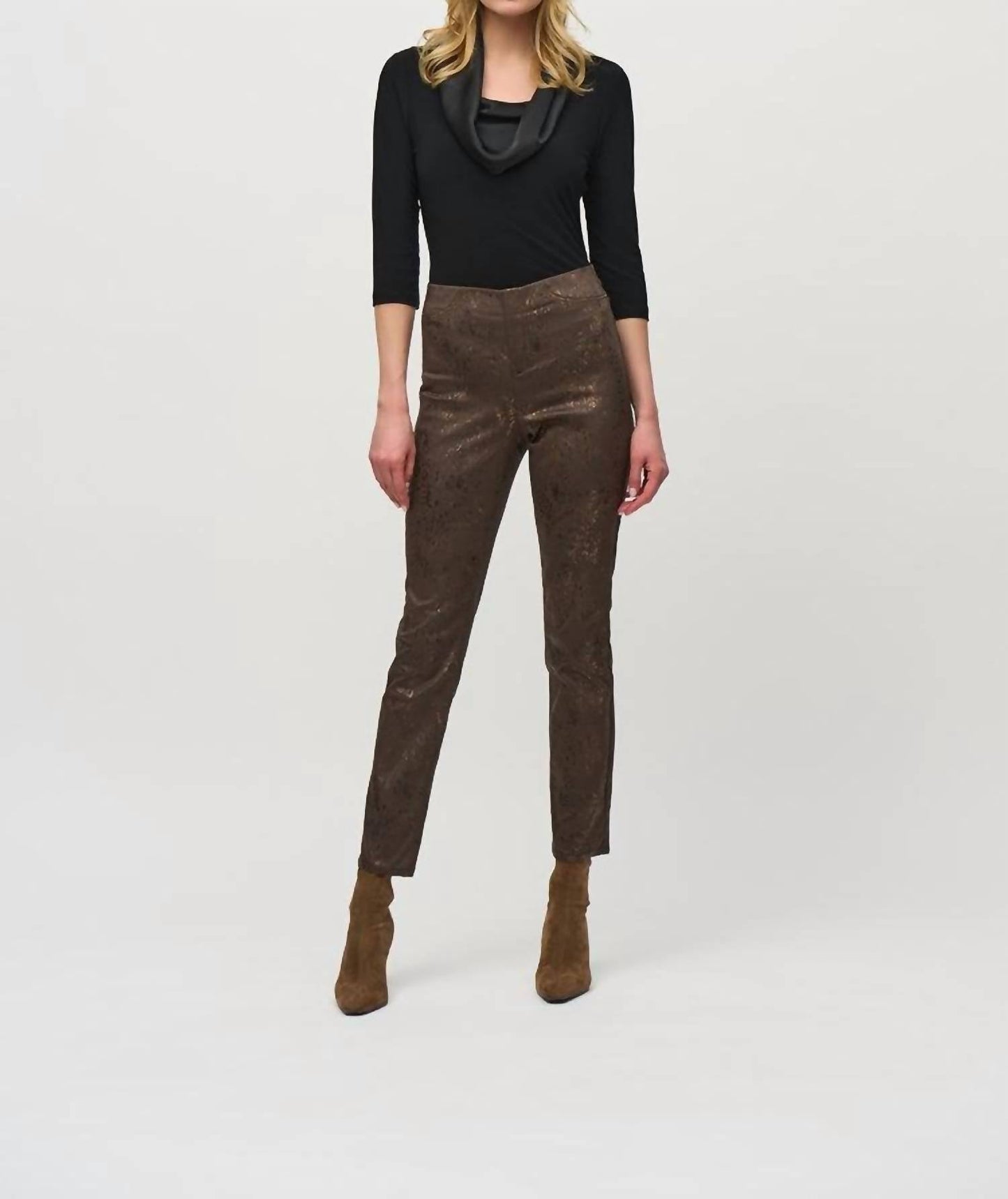 Joseph Ribkoff - Foiled Animal Classic Slim Denim Pants