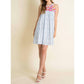 Thml - Stripe Embroidered Halter Dress