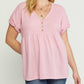 Entro - Waffle Knit Babydoll Top