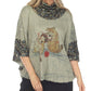 Inoah - Dog And Cat Cowl Neck Poncho - Plus