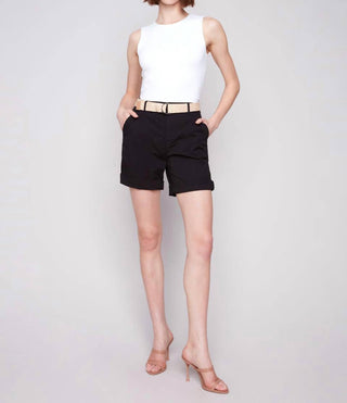 Charlie B - Shorts com punho e cinto