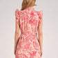 Elan - Ruffle Sleeves Mini Dress