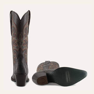 Buck &amp; Brana - Botas de vaqueira de couro fino Tessa