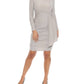 Joseph Ribkoff - Metallic Draped Shirred Sheath Dress