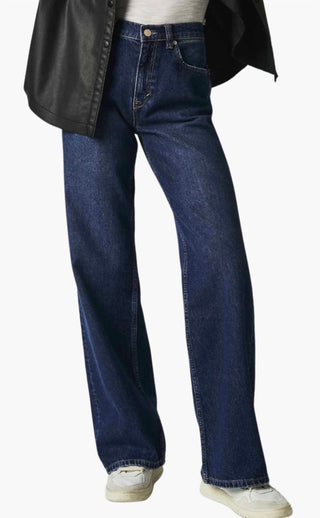 Free People - Calça jeans larga de cintura alta Tinsley