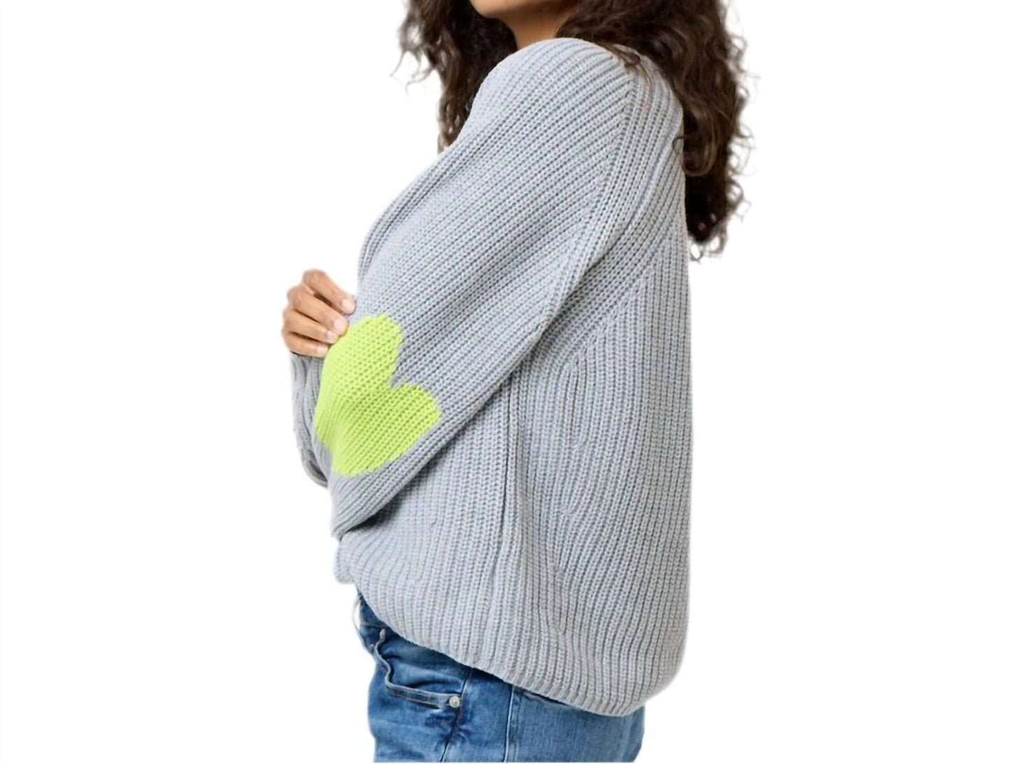 Kerri Rosenthal - Ricki Balloon Sleeve Heart Sweater
