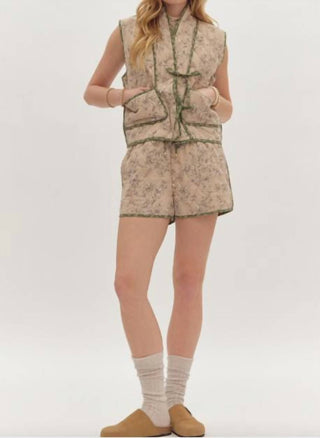 Entro - Floral Quilted Vest