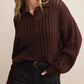Z Supply - Looking Glass Crochet Polo Sweater