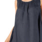 Before You Collection - Linen Scrunchie Strap Harem Dress