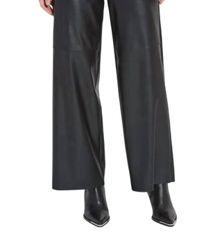 Lysse - Calça de couro vegano Wren cintura alta perna larga