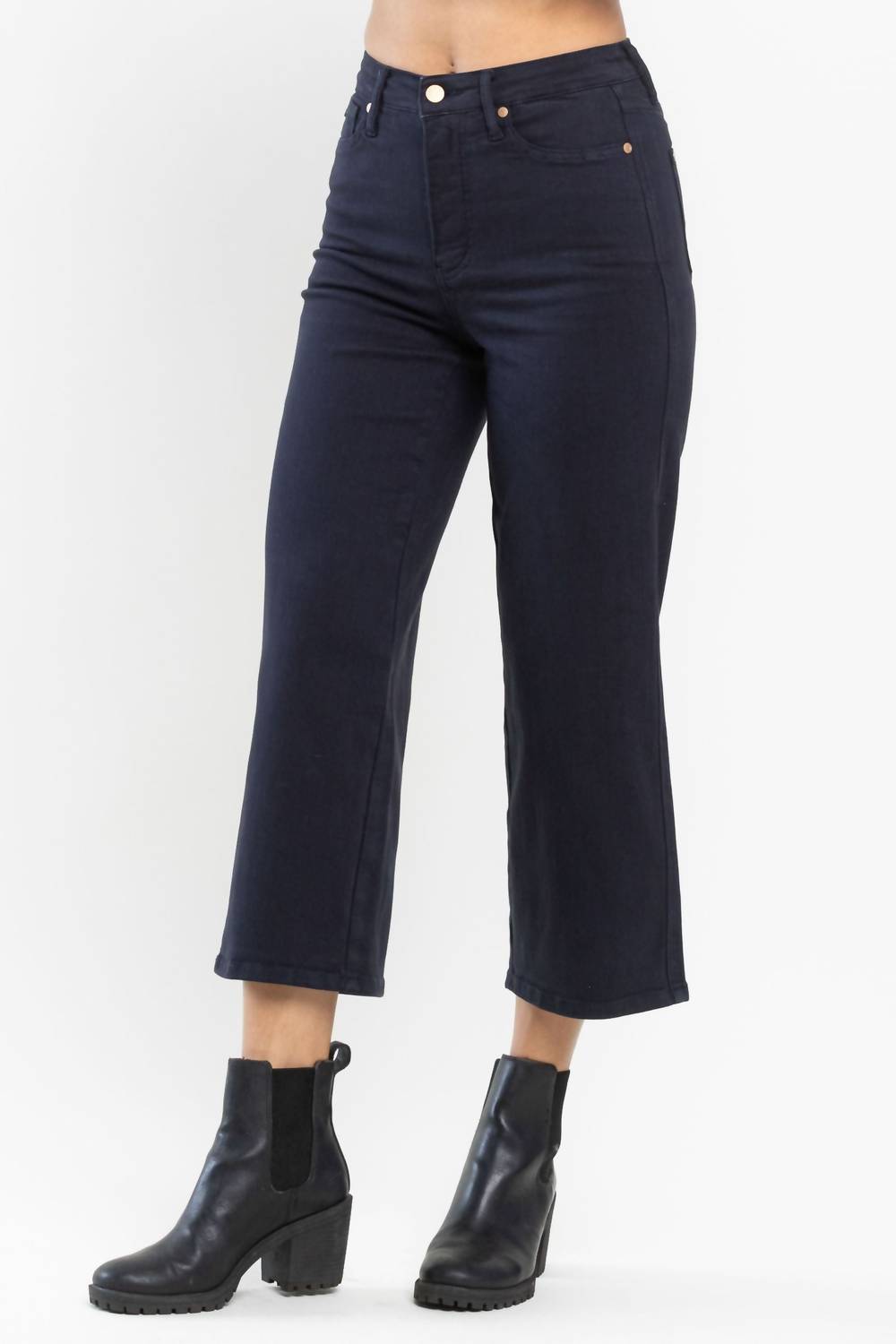 Judy Blue - High Waist Crop Wide Leg Jeans
