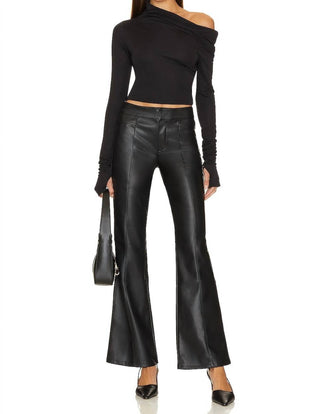 Free People - Calça de couro vegana Uptown High Rise