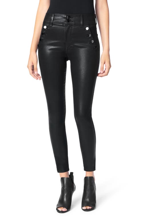 Joe's The Georgia Coated High Waist Ankle Skinny Jeans in Black, Size 31