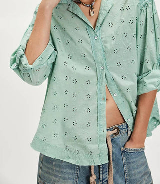Free People - Mae Washed Eyelet Shirt