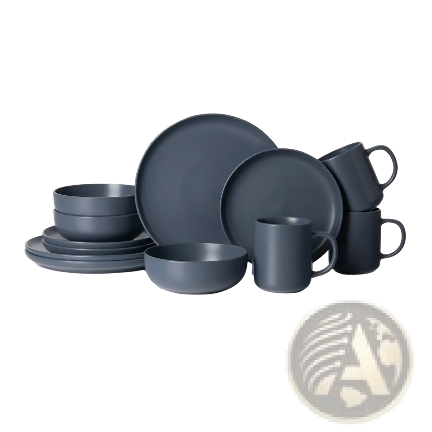 12-piece Stoneware Dinnerware Set Matte Glaze Service for 3