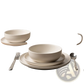 12 Piece Stoneware Dinnerware Set with Mugs for 3