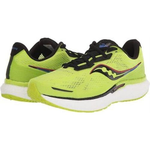 Tênis de corrida Saucony Triumph 19 masculino, Acid/Azul RAZ