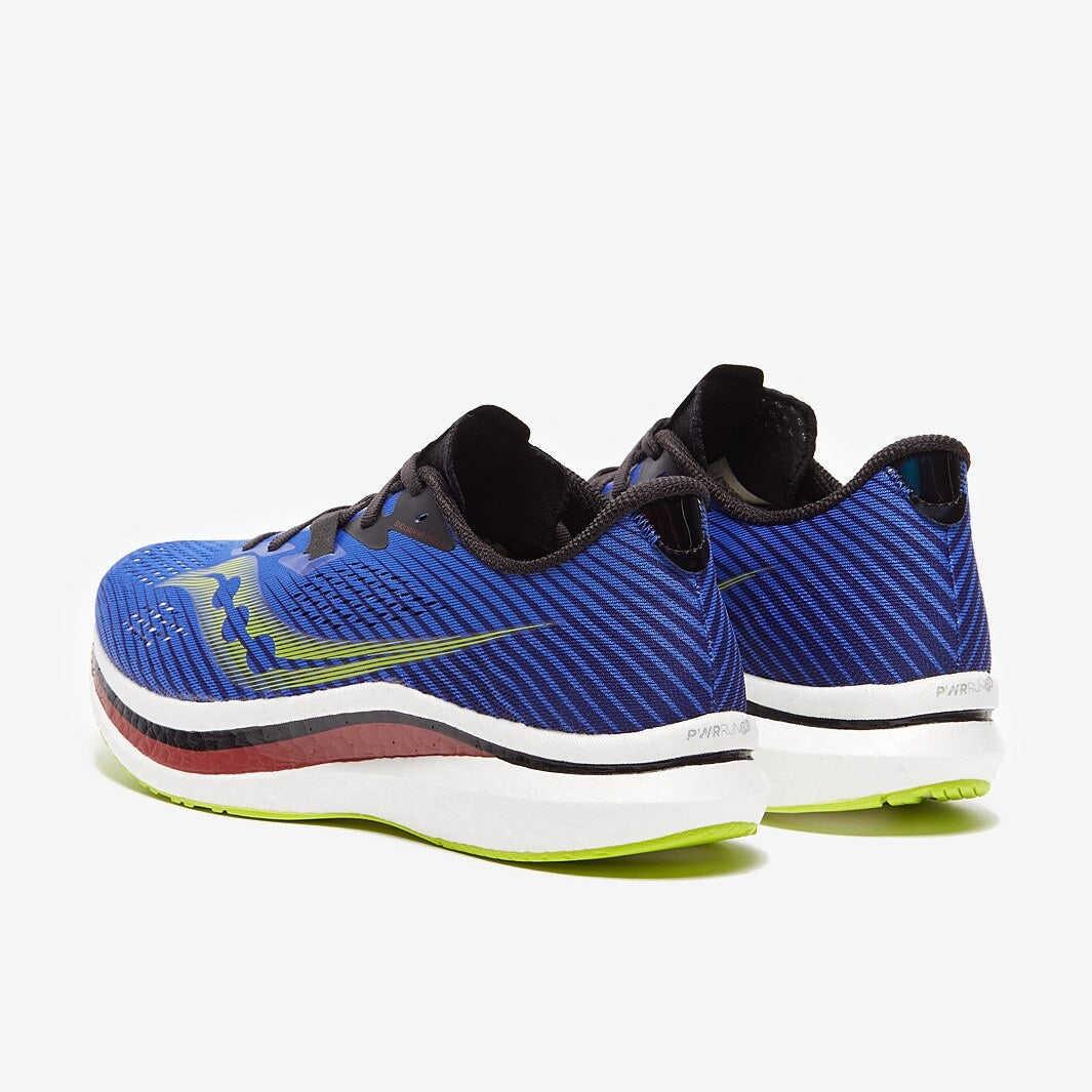 Tênis de corrida Saucony Endorphin Pro 2 masculino, azul, RAZ/Acid, tamanho 11 D(M) EUA