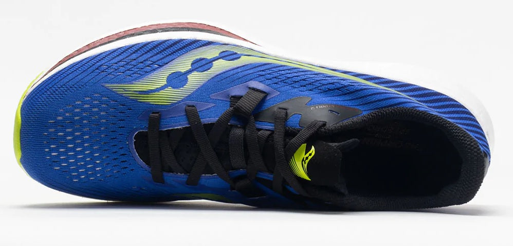 Tênis de corrida Saucony Endorphin Pro 2 masculino, azul RAZ/ácido