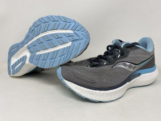Tênis de corrida feminino Saucony Triumph 19, liga metálica/pó