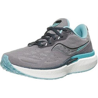 Tênis de corrida feminino Saucony Triumph 19, liga metálica/pó