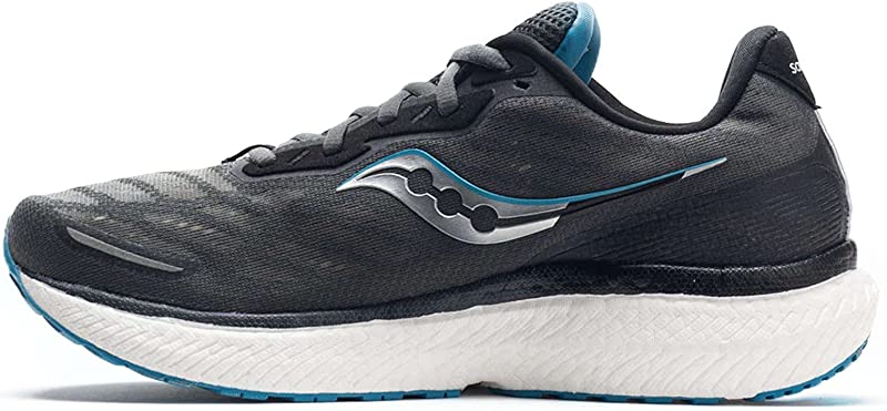 Tênis de corrida Saucony Triumph 19 masculino, sombra/topázio, tamanho 12 D(M) EUA