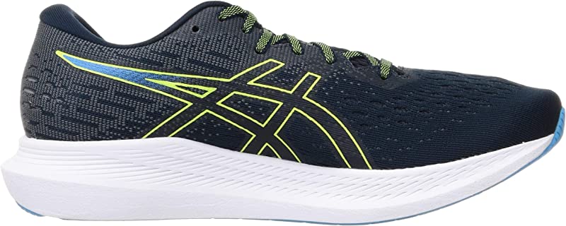 Tênis de corrida ASICS Evoride 2 masculino, azul francês/verde Hazard