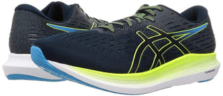 Tênis de corrida ASICS Evoride 2 masculino, azul francês/verde Hazard