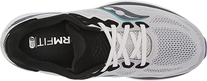 Tênis de corrida Saucony Ride 14 masculino, cor neblina/preto/tempestade