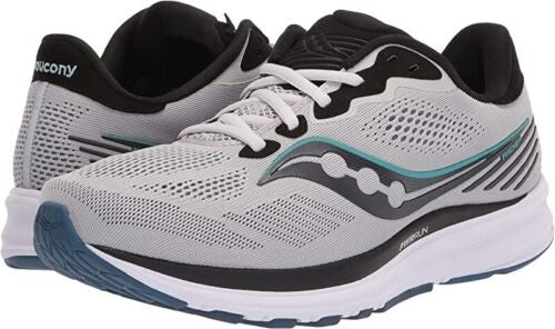 Tênis de corrida Saucony Ride 14 masculino, cor neblina/preto/tempestade