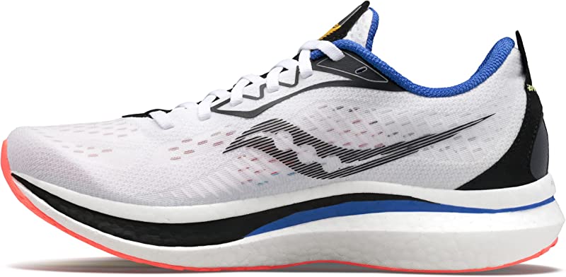 Tênis de corrida Saucony Endorphin Speed ​​2 masculino, branco/preto/Vizi