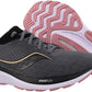 Tênis de corrida Saucony Guide 14 feminino, preto, carvão/rosa, tamanho 11 B(M) EUA
