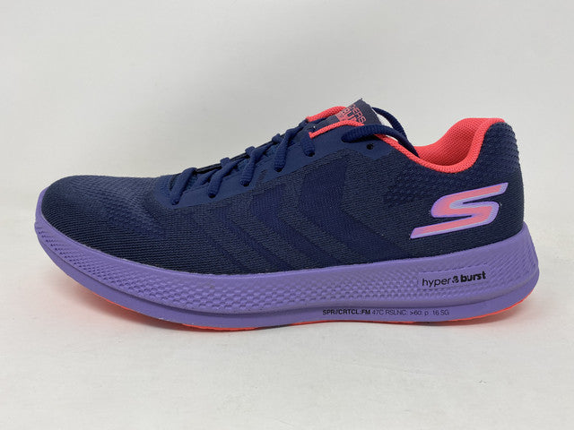 Tênis de corrida feminino Skechers Go Run Razor 3+ azul-marinho/roxo tamanho 7,5 B(M) EUA