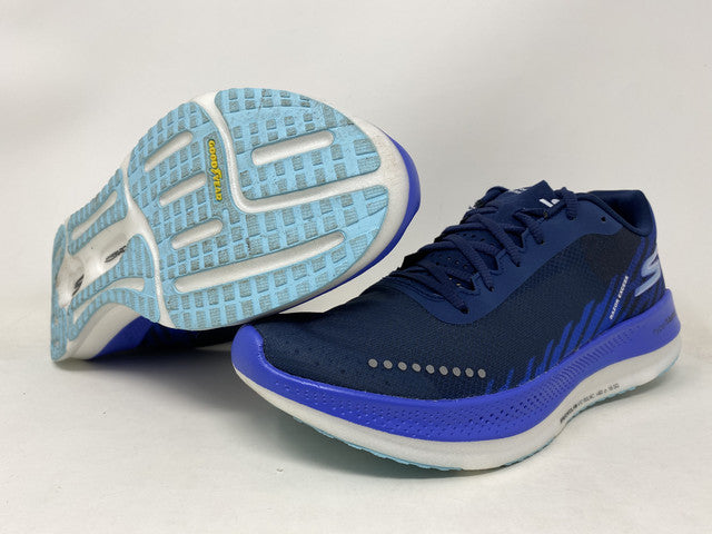 Tênis de corrida feminino Skechers Go Run Razor Excess preto/azul