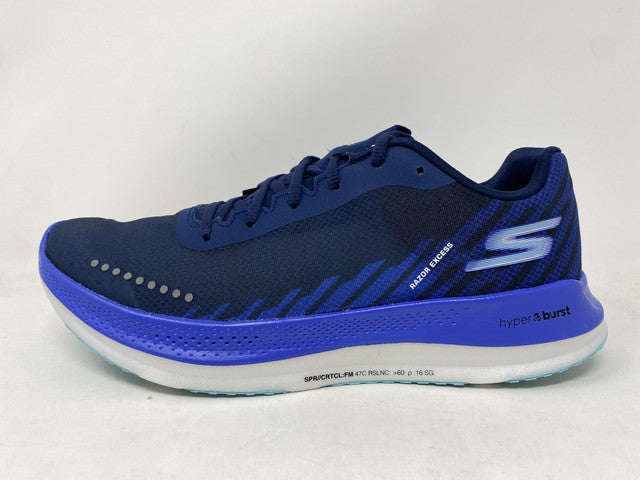 Tênis de corrida feminino Skechers Go Run Razor Excess preto/azul