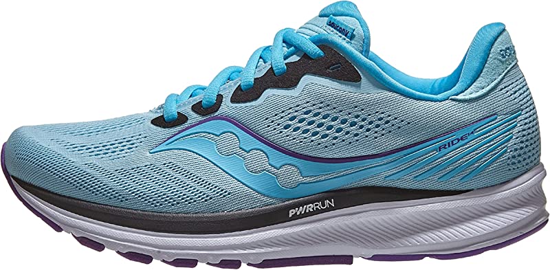 Tênis de corrida Saucony Ride 14 feminino, azul pó/concord, tamanho 5,5 B(M) EUA