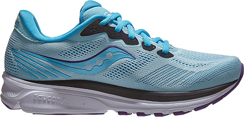 Tênis de corrida Saucony Ride 14 feminino, azul pó/concord, tamanho 5,5 B(M) EUA