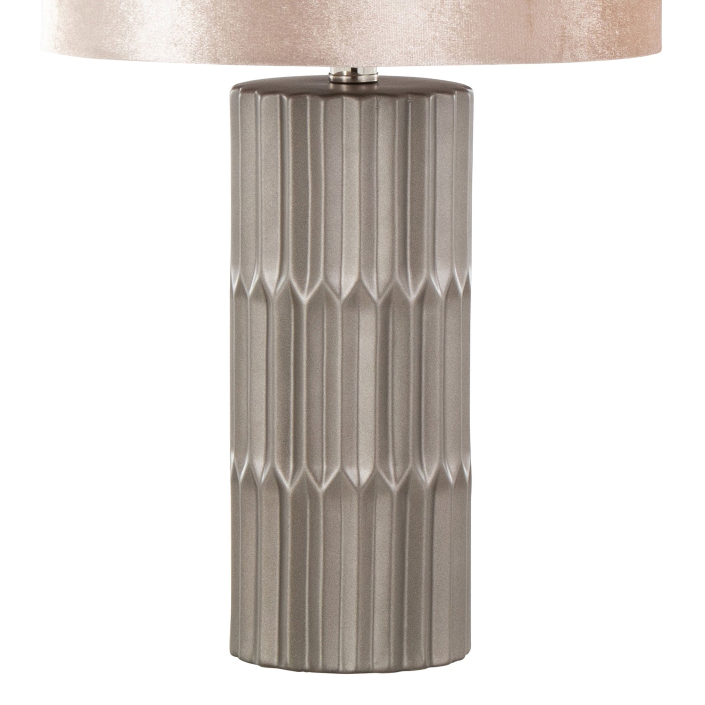 Tania 22" Contemporary Ceramic Table Lamp with Champagne Shade
