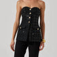 Astr - Adeline Sequin Houndstooth Bustier Top