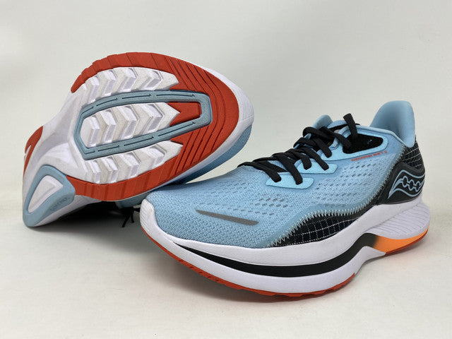 Tênis de corrida Saucony Endorphin Shift 2 feminino, azul-pó/escarlate, tamanho 10 B(M) EUA