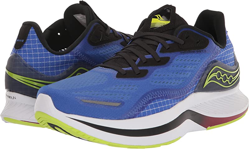 Tênis de corrida Saucony Endorphin Shift 2 masculino, azul RAZ/ácido