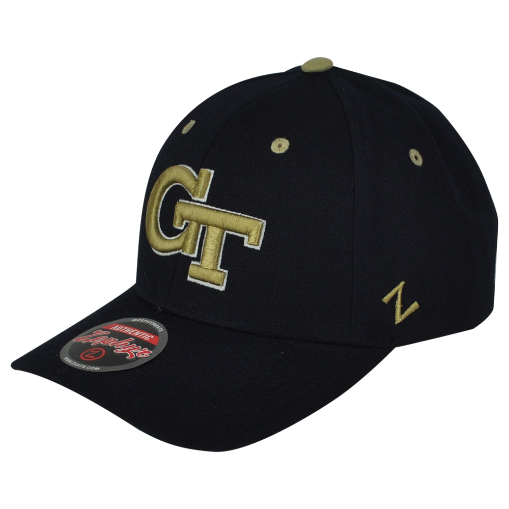 NCAA Zephyr Georgia Tech Yellow Jackets Buzz Curved Bill Men Adjustable Hat Cap