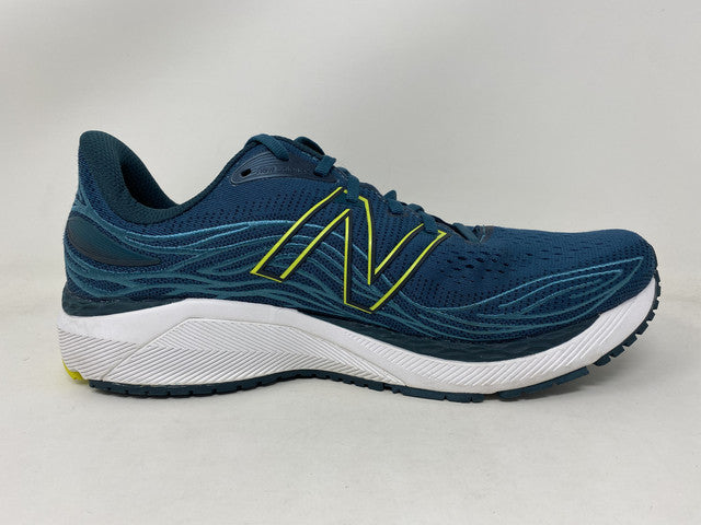 Tênis de corrida masculino New Balance X 860 V12 Mountain Teal/Sulphur, tamanho 9 D (M) EUA