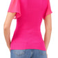 1. Camiseta de manga curta STATE em malha canelada, rosa-baga, tamanho M
