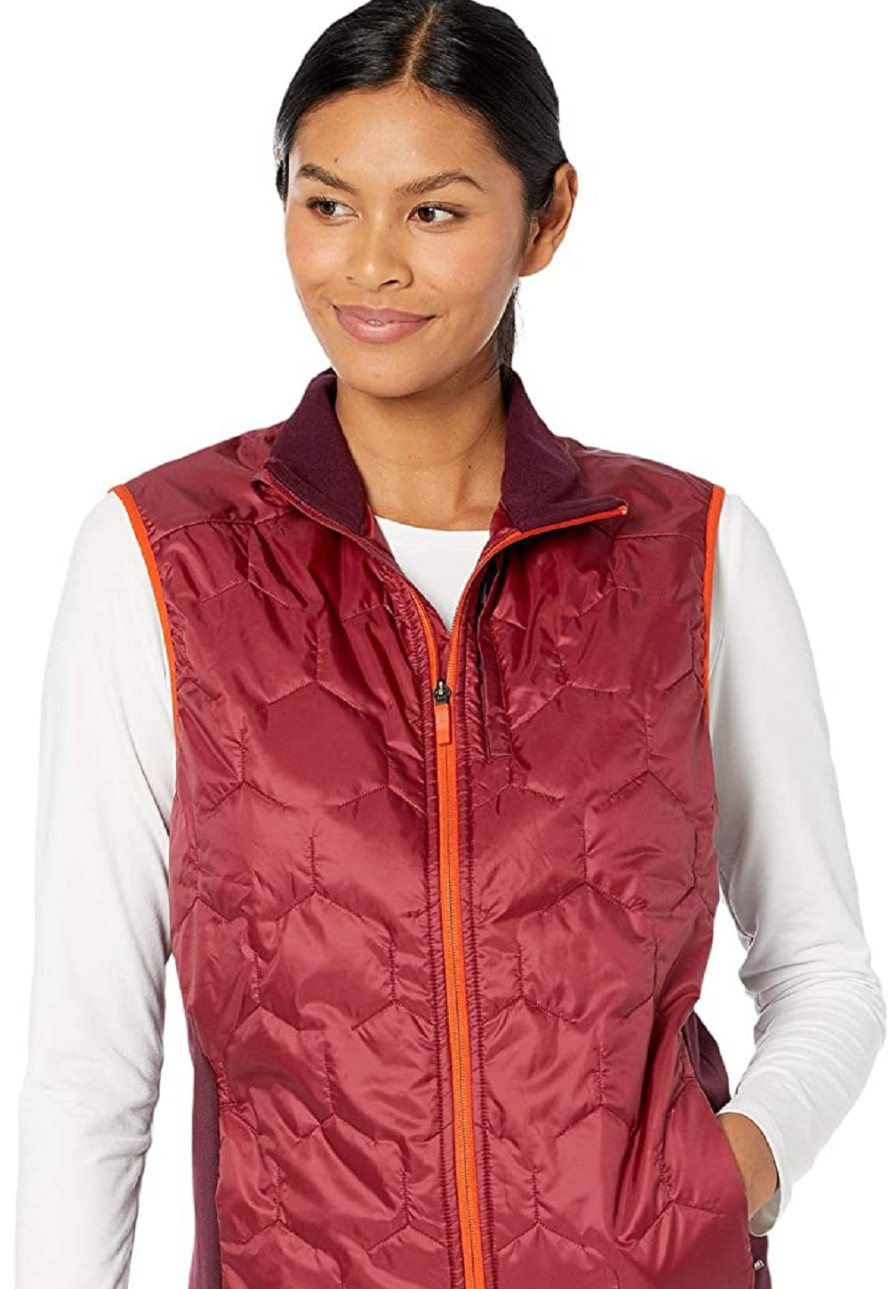 Colete Brooks Shield Hybrid Feminino Merlot/Sangria Vermelho Tamanho (M)