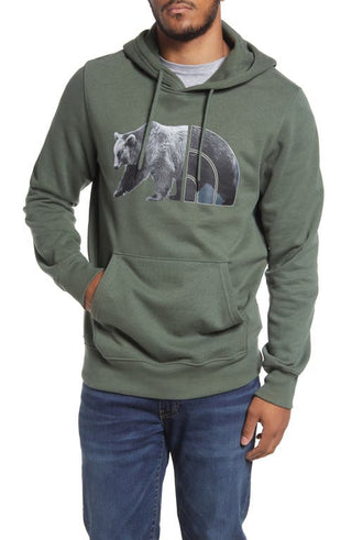 The North Face Bear Graphic Hoodie - Thyme/Black