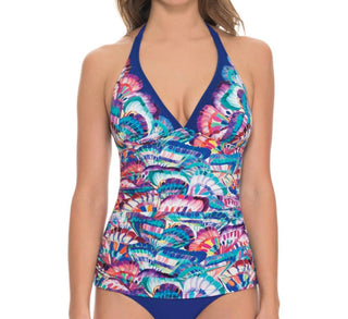 Perfil por Gottex - Top tankini franzido com alças finas