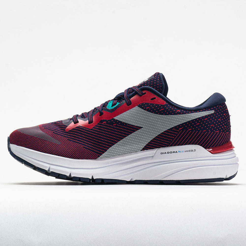Tênis de corrida Diadora Mythos Blushield 6 masculino, azul Corsair/lichia